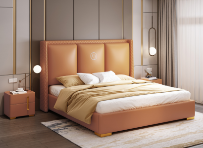 Bett Orange Schlafzimmer Design Möbel Moderne Luxus Betten Bettgestell