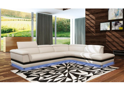 Ledersofa Couch Wohnlandschaft Ecksofa Eck Garnitur Design Modern Sofa 5130
