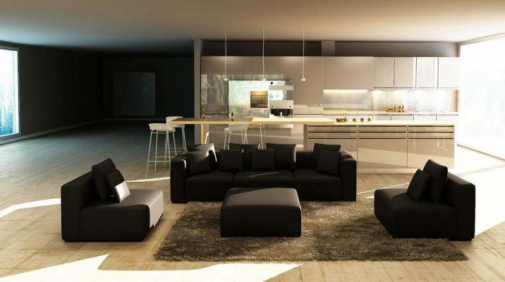 Couch Sofa Wohnlandschaft Ecksofa Multifunktionale Stellweise Polster Ecke