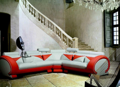 Moderne Ecksofa Couch Polster Sitz Eck Garnitur XXL Big Wohnlandschaft Ecke Neu