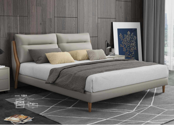 Klassische Luxus Betten Polster Leder Textil Hochwertiges Schlafzimmer Bett Neu