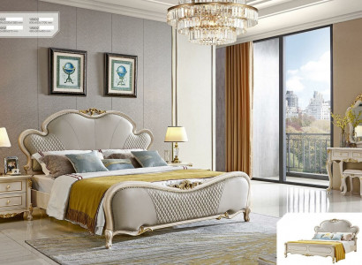 Schminktisch Bett 2x Nachttisch Möbel Schlafzimmer Set 5tlg. Massivholz