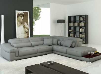 Verstellbare Leder Sitz Polster Eck Couch Sofa Garnitur L Form Sitz Ecke