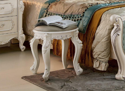 Barock Sitzhocker Hocker Schminktisch Holzhocker Polsterhocker Polster Ottomane