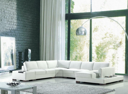 Ledersofa Ecksofa Sofa Wohnlandschaft Polster Sitz Eckgarnitur XXL Big Sofas Neu