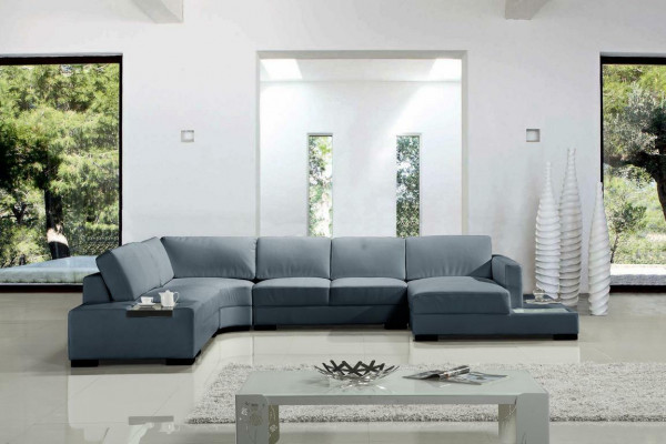 Ledersofa Ecksofa Sofa Wohnlandschaft Polster Sitz Eckgarnitur XXL Big Sofas Neu