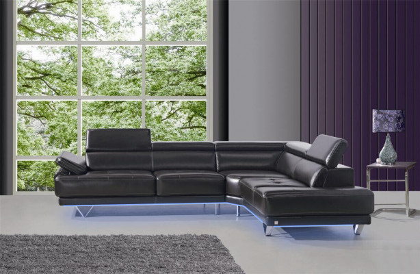 Multifunktion Couch Ecksofa Medien TV Sofa Couch Ledersofa 291 x 222cm LForm Neu