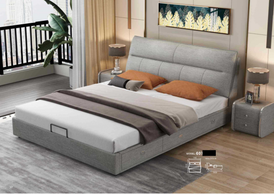 Design Leder Bett Modernes Hotel Gestell Luxus Schlaf Zimmer Doppel Betten Ehe