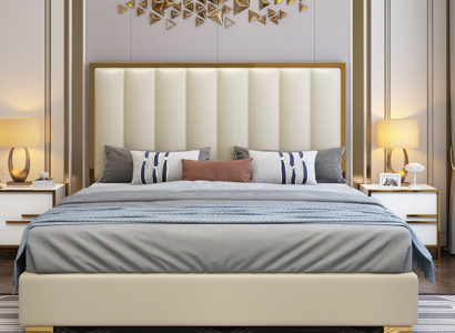 Bett Betten Holz Leder Polster Ehe Design Leder Hotel Boxspring Möbel