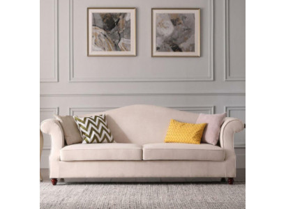 Couch 3 Sitzer Lounge Stoff Sofa Wohnlandschaft Relax Sitz Design Sofas Textil