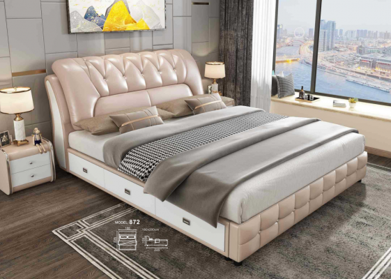 Designer Bett Polster Design Luxus Doppel Hotel Betten 180x200cm