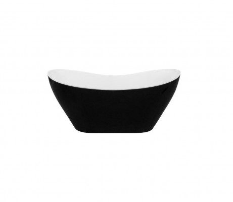 Schwarze Designer Badewanne Freistehende Luxus Wanne in Schwarz