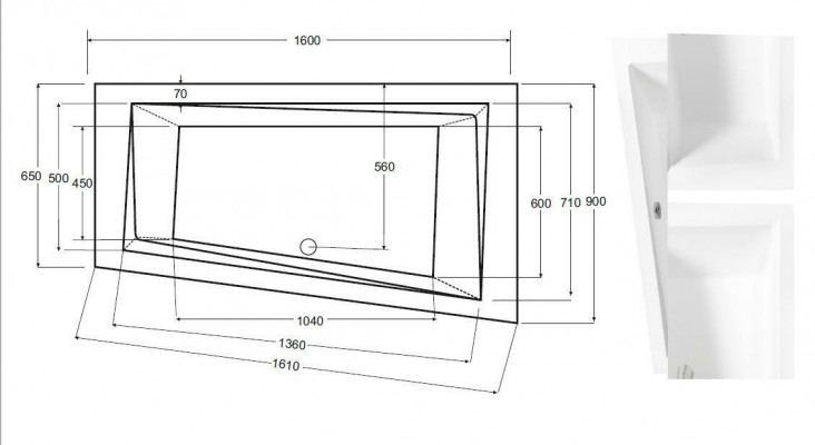 Badewanne Eck Bade Wannne Badezimmer Einbau Wannen Acryl Design