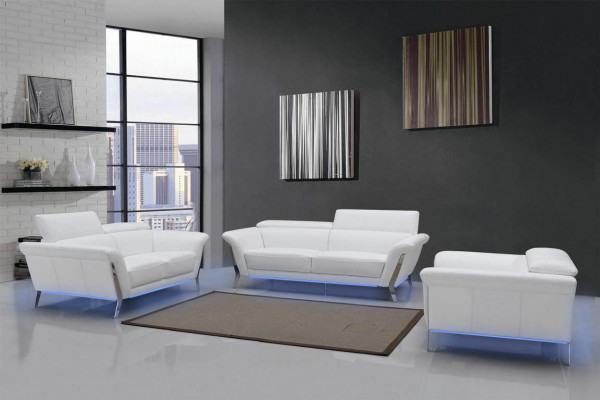 Sofagarnitur Leder Sofa Set 3+2 (ohne Sessel) Couch Sitz Polster Garnitur 1547