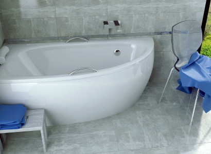 Badewanne Eckwanne Eck 150*70 cm Acrylwanne Wanne Bad Deko Eckbadewanne