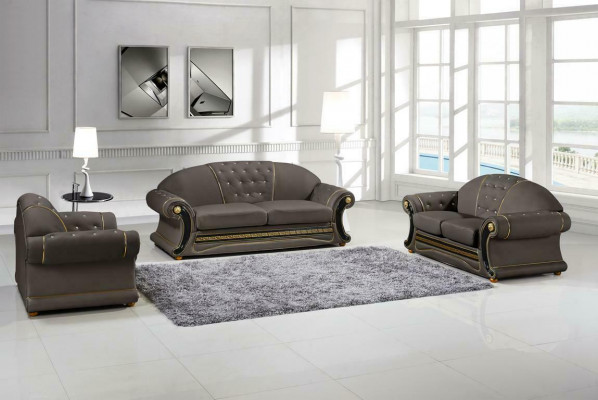 Klassische Designer 3 Sitzer Chesterfield Leder Couch Polster Sitz ohne 2+1 Neu