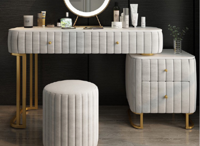 Schminktisch Spiegel Hocker Komplett Kommode Schlafzimmer Luxusmöbel