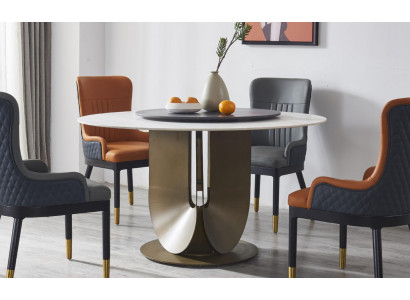 Runder Säulen Tische Design Tisch Rund Stein Möbel Esszimmer Esstische Modern