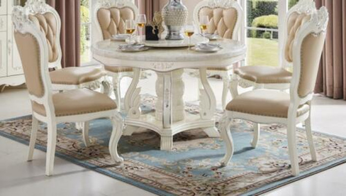 Chesterfield Set Gruppe Stühle Polster Garnitur Sessel 6x Stuhl Massivholz
