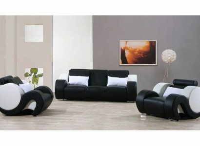 Sofagarnitur Couch Polster Sofa Set 3+1+1 Leder Couchen Sofas Komplett Neu 1094