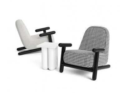 Luxus Design Möbel Moderner Design Sessel 63*80cm Textil Wohnzimmer