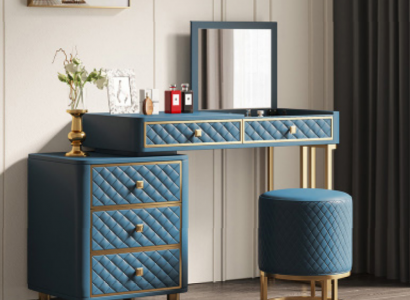 Schminktisch Frisiertisch Kosmetiktisch Hocker Spiegel Nachttische