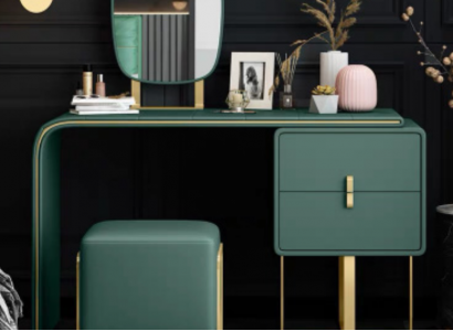 Schminktisch mit Spiegel Luxus Konsole Kommode Schlafzimmer Neu 2tlg