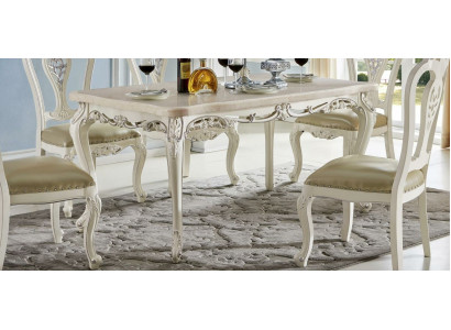 Klassische Stühle Barock Essgruppe Esszimmer Garnitur Rokoko Stil 6x Massivholz