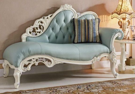 Chaise Lounge Liege Chesterfield Relax Leder Sofa Chaiselounge Massivholz