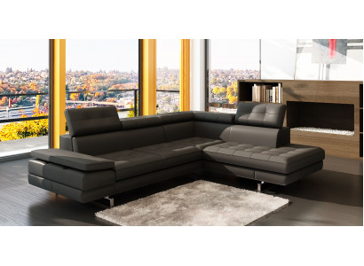 Design Ledersofa Sofa Couch Polster Ecke Sitz Garnitur Wohnlandschaft