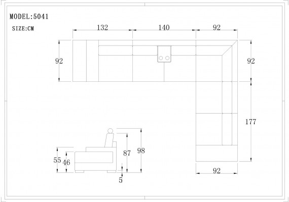 Moderne Wohnzimmer Ecksofa Couch Ledersofa mit Beleuchtung Sofa