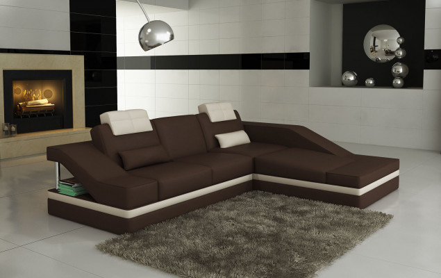 Moderne Ledersofa Ecksofa L Form Couch Polster Sitz Ecke Sofa Couchen