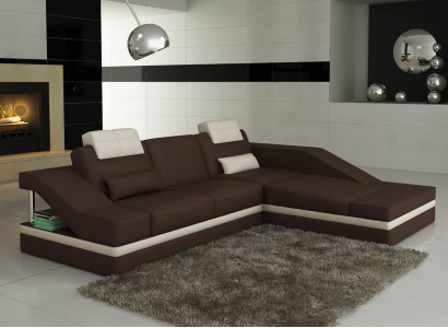 Moderne Ledersofa Ecksofa L Form Couch Polster Sitz Ecke Sofa Couchen