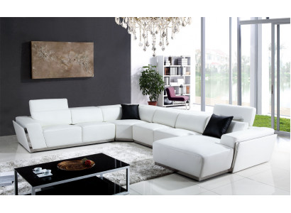 Multifunktions Relax Ecksofa Ledersofa Sofa Couch Polster Eck Sitz Garnitur