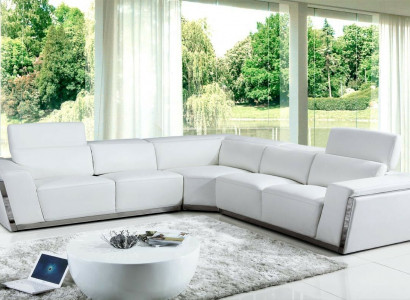 Multifunktions Garnitur Ledersofa Ecksofa Sitz Wohnzimmer Ecke Sofa