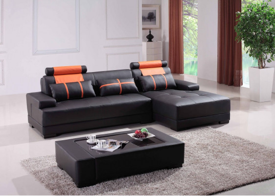 Designer Polster Ledersofa Couch L-Form Modern Sofa Sofas Couchen