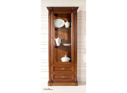 Vitrine Schränke Vitrinen Schrank Holz Möbel Wohnzimmer Klassische Barock Braun