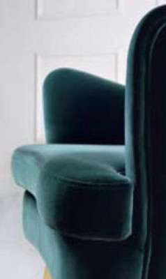 Ohrensessel Sessel Clubsessel Cocktailsessel Luxus Sitzer Sitz Wohnzimmer Grün