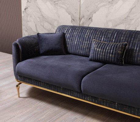 Sofagarnitur 3311 Set Sitzer Couch Polster Möbel Textil Stoff Luxus neu