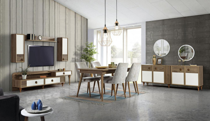 Esszimmer Komplett Set Tisch 4x Stühle Ess Gruppe Holz Tisch Tische 12tlg