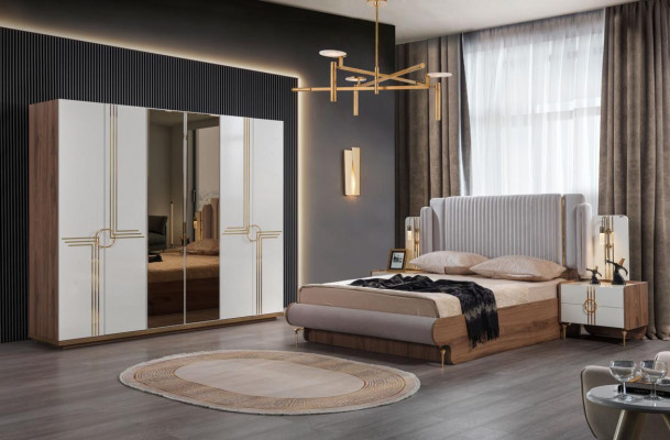 Bett Polster Design Luxus Doppel Hotel Betten Gold Luxus Hotel Neu