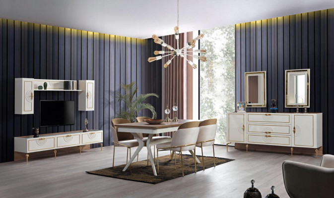 Wohnzimmer Sideboard Wohnwände Schränke Regal Schrank Design 3tlg Neu