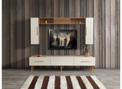 Wohnwand Wohnzimmer Moderner Stil luxuriöse Möbel Wohnwände Regal 3tlg