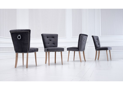 Chesterfield Stuhl Set Gruppe 6x Lehnstühle Polster Sitzgruppe
