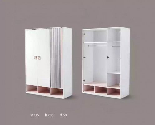 Kleiderschrank Weiß Holz Schränke Kinderzimmer Möbel Design Einrichtung