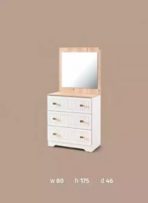 Kommode mit spiegel konsole tisch möbel weiß modern im schlafzimmer