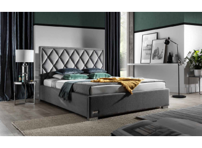 Designer Bett Schlafzimmer Betten Textil Leder Hotel Luxus Polster Sitz Stoff