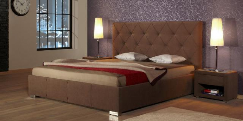 Designer Polster Doppelbett Betten Bett Schlafzimmer Ehebett Lederbett Neu 2700