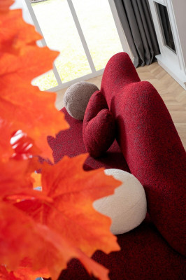 Designer 3 Sitzer sofa rot farbe in Form von Lippen stilvoll Sitzpolster