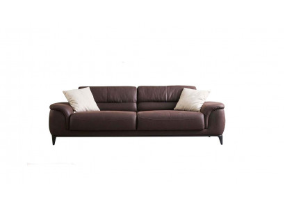 Polstersofa Dreisitzer Couch Sofa 3 Sitzer Braun Stoff Stoffsofa Sofas